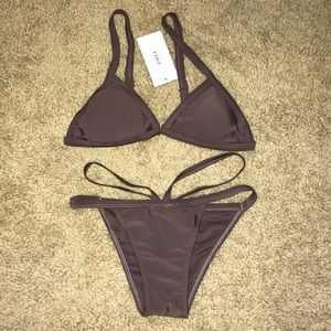 Zaful mocha colored string bikini